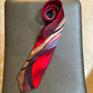 A JGarcia Silk Elegant Red and Black Men's Tie Emerald City~Collection 52 NWOT